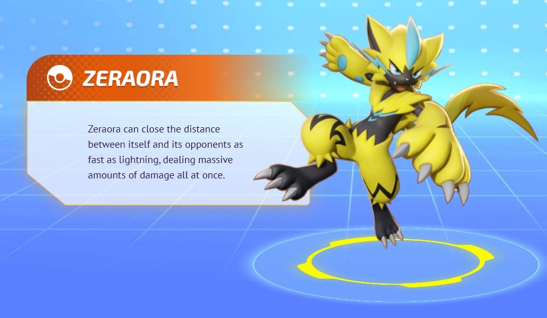 Zeraora guide for Pokémon Unite